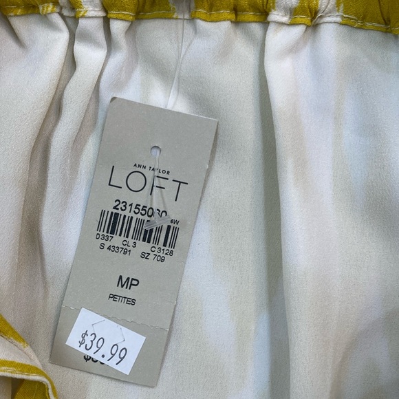 NWT Ann Taylor LOFT Ikat Islander button Skirt Petites Medium Lemon Yellow (P26) - Picture 6 of 9